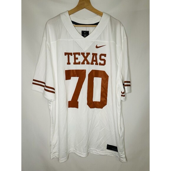 Nike UT Longhorns Football NCAA Personalized Ochoa #70 Icy White Jersey XXL - Picture 2 of 10